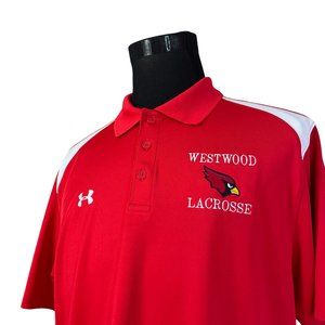 Under Armour | Men's Loose Heatgear Red Polo Shirt Large Westwood Lacrosse